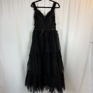 Elegant Black Evening Gown Off-Shoulder Dress Size:M wedding, prom dress